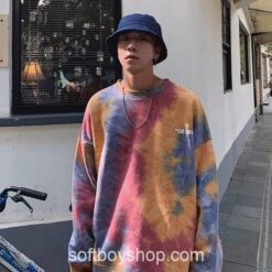 Softboy Harajuku Tie Dye Oversized Sweatshirt