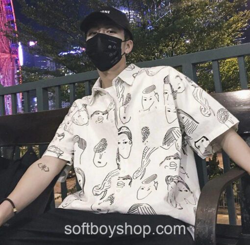 Softboy Japanese Streetwear Hawaiian Shirt 3