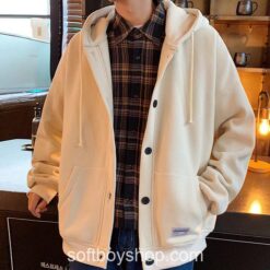 Softboy Streetwear Hooded Wool Jacket