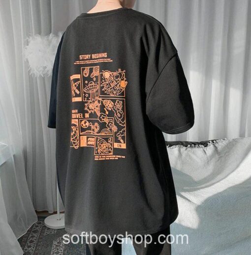 Softboy Printed Graphic Streetwear T Shirt