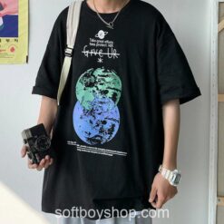 Softboy 2 Earth Printed Casual Graphic T Shirt