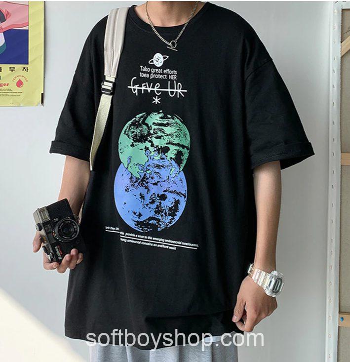 Softboy 2 Earth Printed Casual Graphic T Shirt 1 Softboy 2 Earth Printed Casual Graphic T Shirt