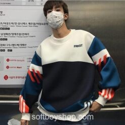 Softboy Ulzzang Patchwork Sweatshirt