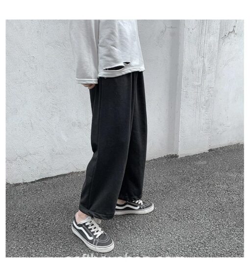 Men Casual Solid Cotton Closed Bottom Sweat Pant