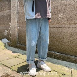 Soft Men Casual Streetwear Baggy Jean