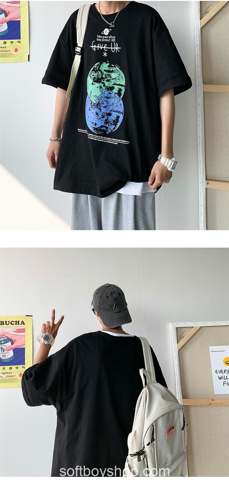 Softboy 2 Earth Printed Casual Graphic T Shirt 2 Softboy 2 Earth Printed Casual Graphic T Shirt
