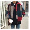 Softboy Autumn Men Harajuku Plaid Bomber Jacket
