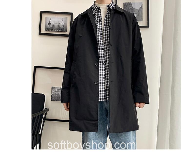 Softboy Casual Classic Streetwear Trench Coat