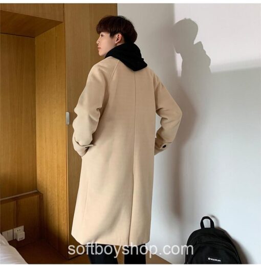 Softboy Casual Winter Wool Long Coat
