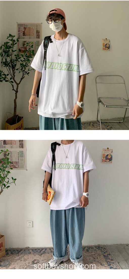 Softboy Graphic Casual Print Harajuku T Shirt