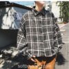 Softboy Harajuku Plaid Long Sleeve Shirt