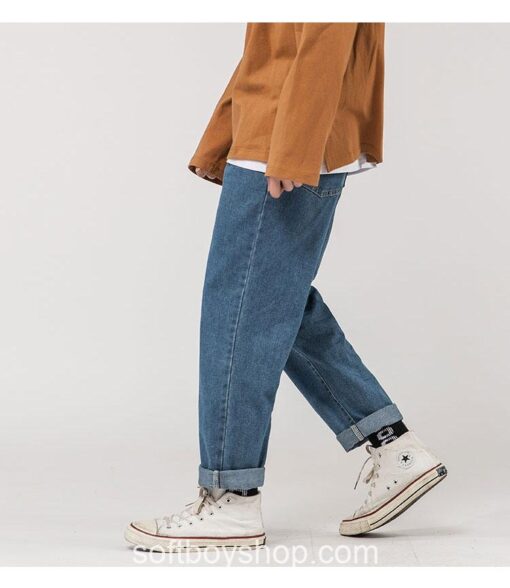 Softboy Minimalist Fashionable Loose Jean