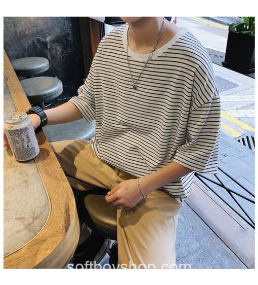 Softboy Oversized Striped Classic Tshirt