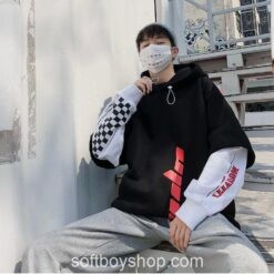 Softboy Patchwork Racer Fleece Hoodie