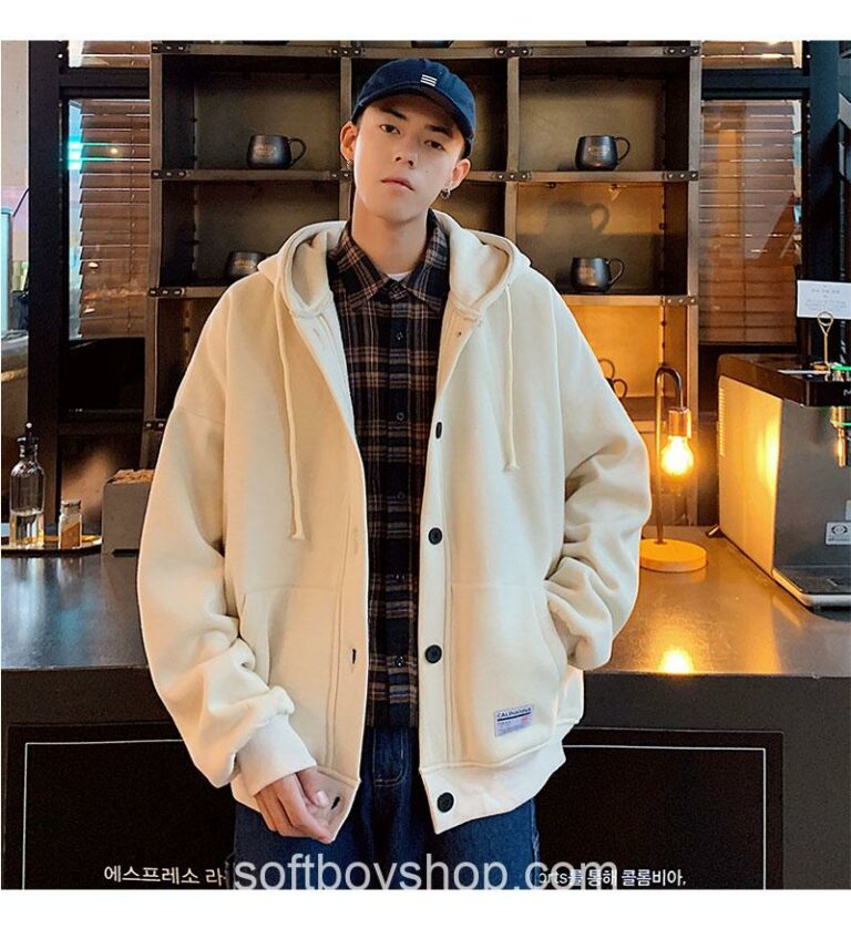 Softboy Streetwear Hooded Wool Jacket