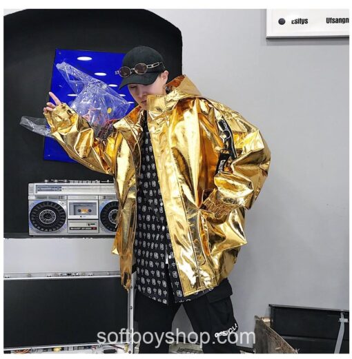 Softboy Streetwear Reflective Bomber Jacket