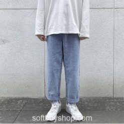 Softboy Streetwear Solid Vintage Baggy Jean