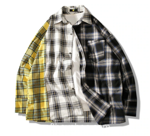 Softboy Patchwork Designer Shirt Long Sleeve Hip Hop Shirt 5