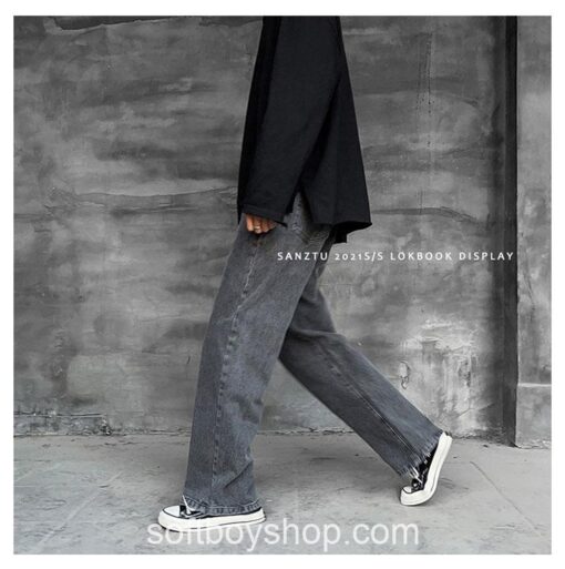 Korean Streetwear Softboy Wide Legs Baggy Jean 10