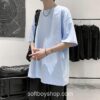 Softboy Oversized Soft Boy Solid Colorful O-Neck T Shirts 10