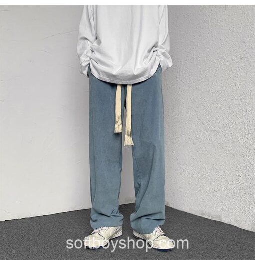 Softboy Streetwear Corduroy Baggy Sweatpant 13