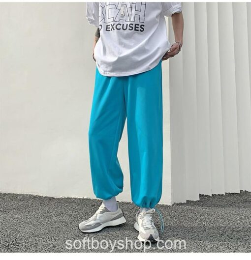 Softboy Japanese Streetwea Colors Solid Sweatpant 18