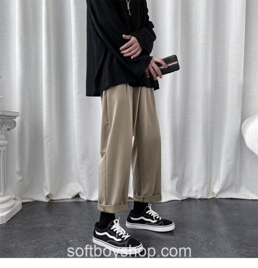 Softboy Harajuku Korean Fashion Khaki Pant 14