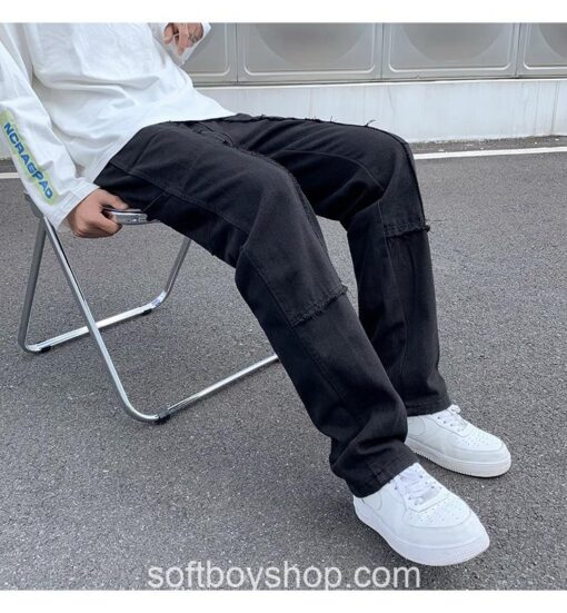 Softboy Patchwork Baggy Casual Pant 6