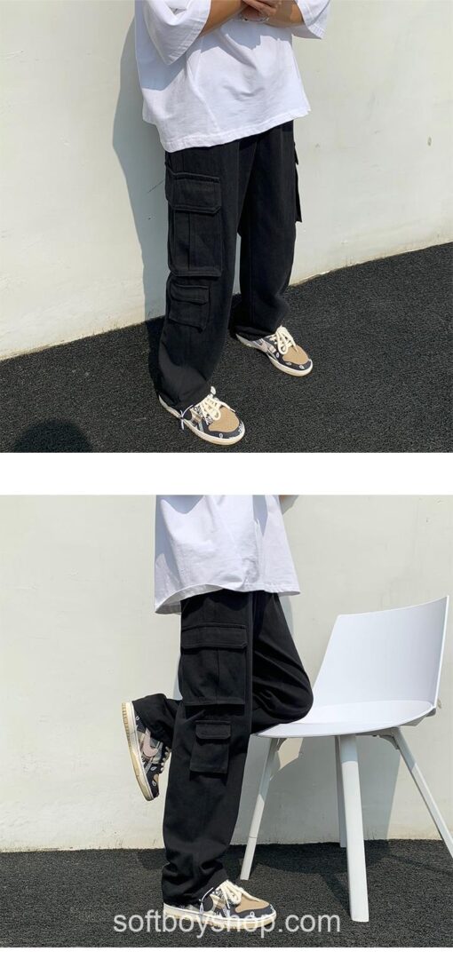 Softboy Solid Cargo Baggy Y2k Joggers Pant 11