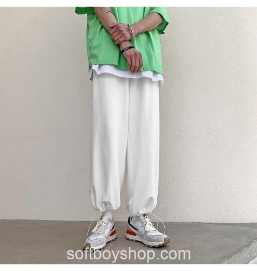 Softboy Japanese Streetwea Colors Solid Sweatpant 17