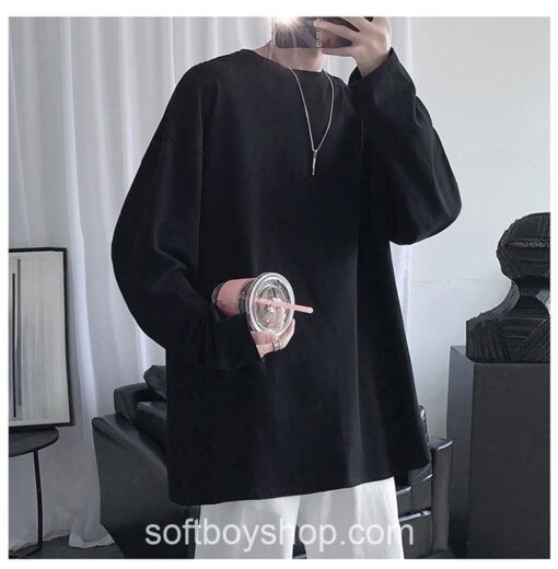 Harajuku Softboy Cool Long Sleeve Oversized T Shirt 23