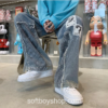 Patchwork Baggy Softboy Y2k Low Rise Vintage Streetwear Jean 4