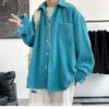 Solid Softboy Long Sleeve Vintage Corduroy Harajuku Shirt 7