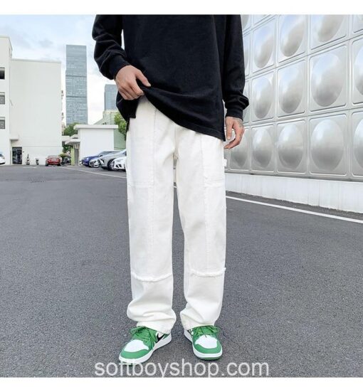 Softboy Patchwork Baggy Casual Pant 13