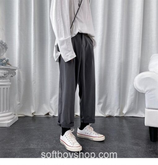 Softboy Harajuku Korean Fashion Khaki Pant 11
