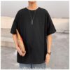 Embrodiery Softboy Color Text Solid Graphic T-Shirt 18