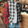 Softboy Patchwork Designer Shirt Long Sleeve Hip Hop Shirt