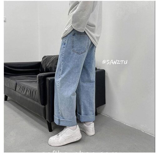 Korean Streetwear Softboy Wide Legs Baggy Jean 8