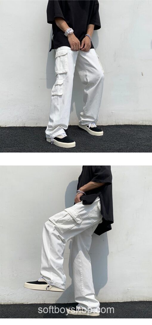 Softboy Solid Cargo Baggy Y2k Joggers Pant 12
