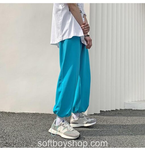 Softboy Japanese Streetwea Colors Solid Sweatpant 19