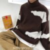 Softboy Turtleneck Colorful Harajuku Knitted Oversized Sweater 14
