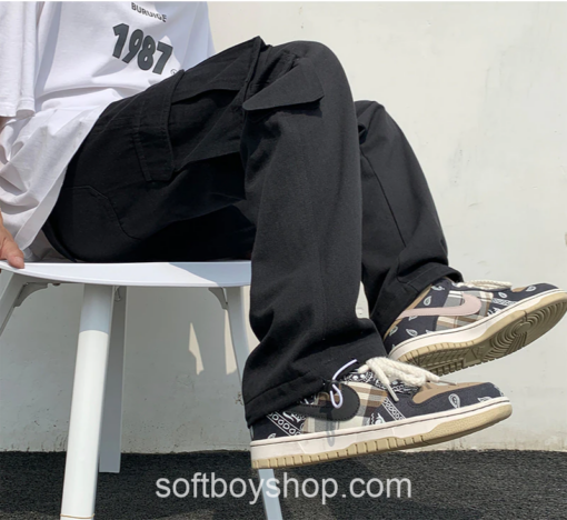 Softboy Solid Cargo Baggy Y2k Joggers Pant 4