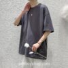 Softboy Oversized Soft Boy Solid Colorful O-Neck T Shirts 4