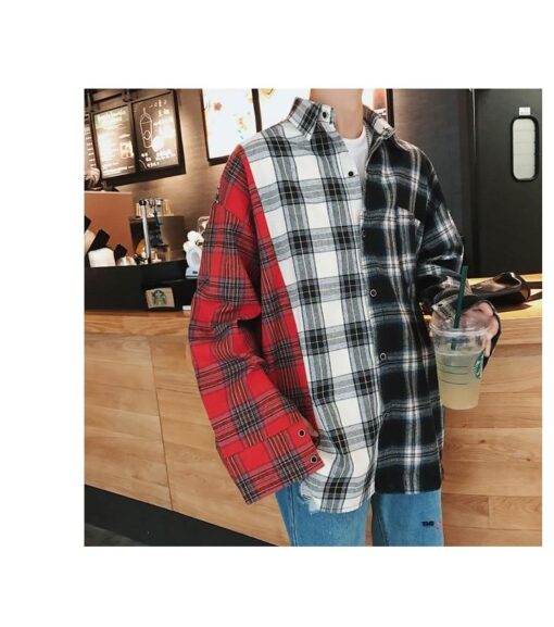 Softboy Patchwork Designer Shirt Long Sleeve Hip Hop Shirt 11