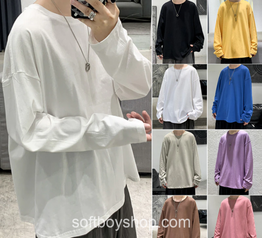 Soft Boy Solid Colors Kpop Harajuku Oversized T Shirt 4