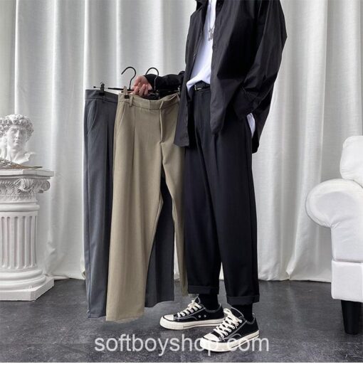 Softboy Harajuku Korean Fashion Khaki Pant 15