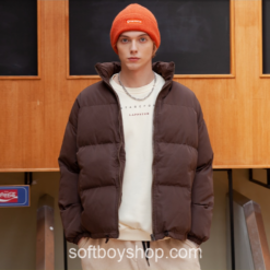 Softboy Warm Bubble Solid Parka Puffer Jacket