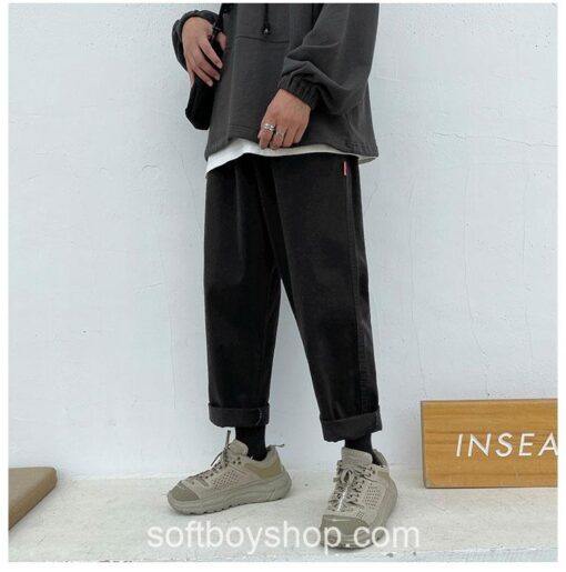 Soft Boy Japanese Functional Streetwear Baggy Casual Pants 9