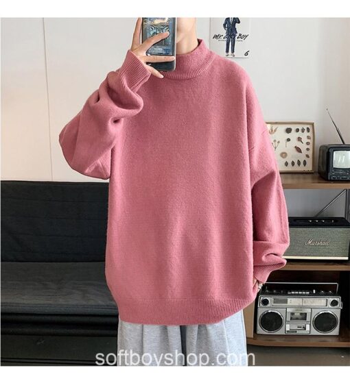 Softboy Korean Style Harajuku Turtleneck Knitted Sweater 15