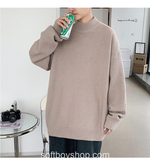 Softboy Korean Style Harajuku Turtleneck Knitted Sweater 16